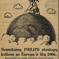 Galima laimėti „nemokamą Philips atostogų kelionę ir litų 1000.“ Ūkininko patarėjas.-1937, nr. 12, p. 12.